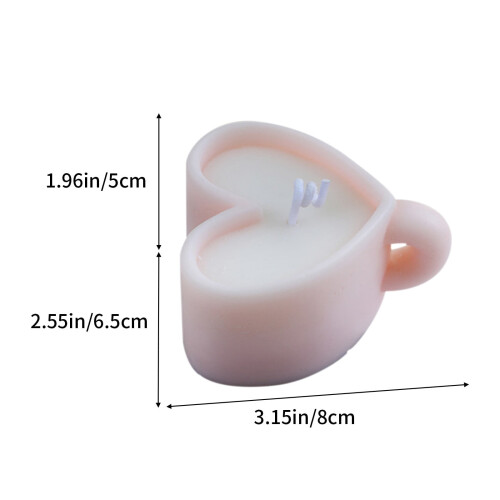 Heart-Shaped Coffee Cup Aromatherapy Candle 1