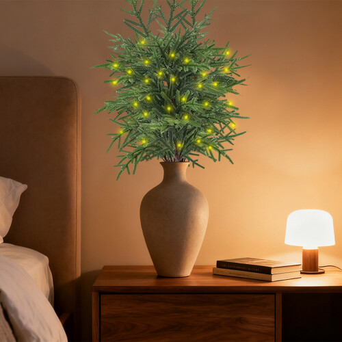 PreLit Pine Branches for Vase 5 Pcs 1