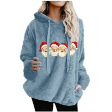 Women's Christmas Sherpa Fleece Oversized Hoodie