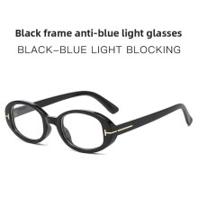 (Black)Lunettes de soleil ovales classiques avec monture et verres pour vêtements décontractés événements fête