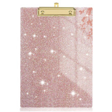 Glitter Acrylic Clipboard Rose Gold 1 Pack