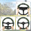 Green Leaf Golf Cart Steering Wheel Cover Universal 6