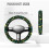 Green Leaf Golf Cart Steering Wheel Cover Universal 5