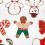 Refrigerator Stickers Waterproof PVC Christmas Wall Decals 2