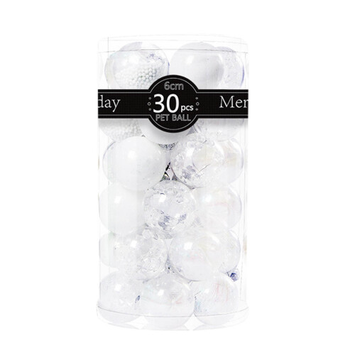 Red Christmas Ball Ornaments 30PCS 6cm