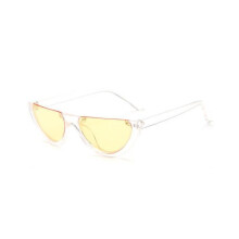 (Yellow Transparency)Damen Vintage Halbrahmen Cat Eye Sonnenbrille Sexy Damenmode Brille Retro