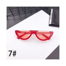 (Red)Damen Vintage Halbrahmen Cat Eye Sonnenbrille Sexy Damenmode Brille Retro