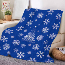 Christmas Snowflake Fleece Blanket Soft Plush Warm 1