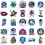 Space Planet Astronaut Stickers NASA Theme 50-Pack 6