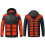 Heated Jacket Unisex Windproof Lightweight Black XS 2