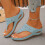 Women's Sky Blue Summer Sandals Wedge Heel Size 36 8