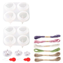 Fruit Soap Mold Set, Strawberry and Grape Shaped, DIY Handmade Soap Making Mold, with Hanging Rope Strawberry Set