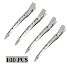 Duck Bill Hair Sectioning Clips Silver 100 pcs 3.5 Inch