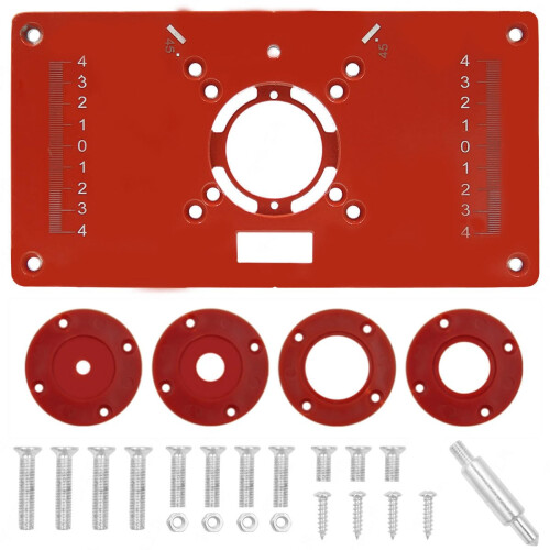 Router Table Insert Plate for Woodworking Benches with 4