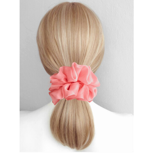 Soft Chiffon Scrunchies 38 Colors Large Ponytail Holders 2