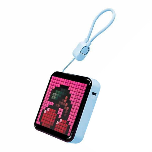 LED Pixel Display Night Light 5000mAh  APP Control DIY Table Light with Alarm Clock Pixel Display Power Bank A 1