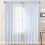 White Sheer Curtains Light Filtering 52x63 inches 1-panel 1