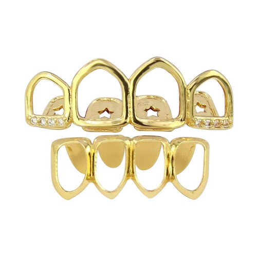 Tooth Caps Grids Costume Decorative Fake Teeth CZ 1
