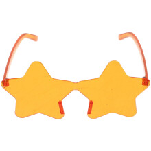 Star-shaped glasses orange fashion design 1 pair
