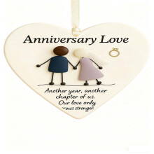 Heart-Shaped Sea Glass Ornament for Couples