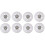 8 Pack Inline Skate Wheels Beginner's Roller Blades Replacement Wheel with Bearings 70mm White 1