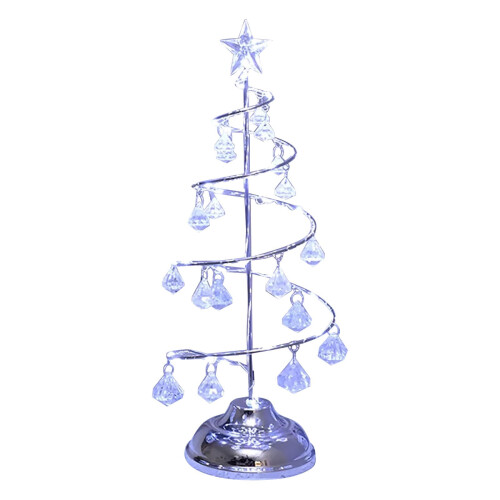 Small Pre-Lit LED Christmas Tree, Skinny Tabletop Decor