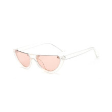 (Orange Transparency)Damen Vintage Halbrahmen Cat Eye Sonnenbrille Sexy Damenmode Retro Brille