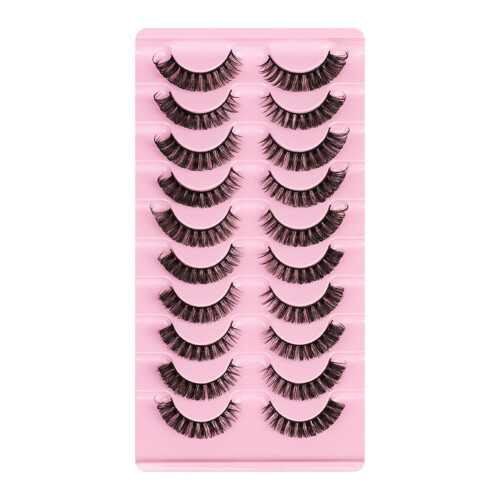 False Eyelashes D-Shaped 3D Effect 10 Pairs