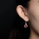 Green Teardrop Dangle Earrings Crystal Vintage Birthstone 5