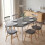 Homcom HOMCOM Foldable Dining Table, 140 cm Oval Solid Wood Drop Leaf Table, Grey 1