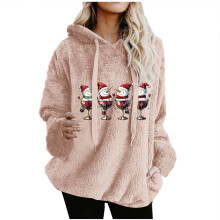Women's Christmas Sherpa Fleece Hoodie Oversized