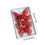 Glitter Butterfly Christmas Ornament Red 3 PCS 3