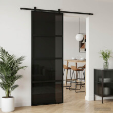 vidaXL Schiebetür 76 x 205 cm Verbautes Glas und Aluminium