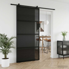 vidaXL Schiebetür 102.5 x 205 cm Verbautes Glas und Aluminium