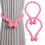 Magnetic Curtain Tiebacks Wood Bead Design 2 Pack Pink 1
