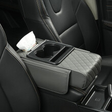 PU Leather Car Armrest Box Mat 5-in-1