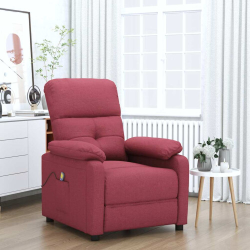 VidaXL vidaXL Massagesessel Weinrot Stoff
