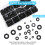 700 Stück Schwarzes Nylon Flachscheiben Sortiment Set 3