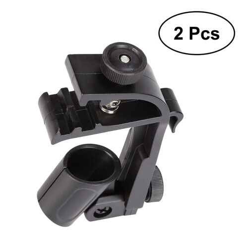FOXNOVO Metal Drum Mic Clip 2 pcs Black 1