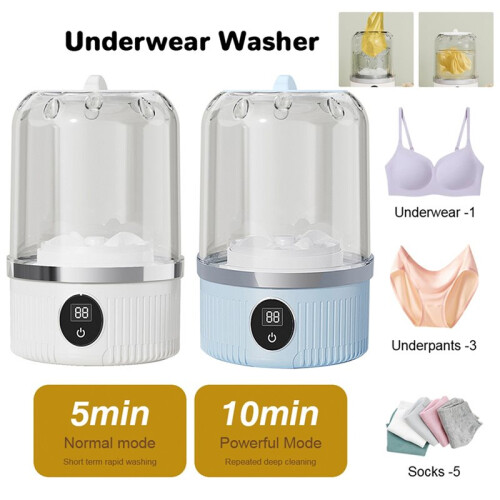 2pc  Underwear Washing Cup Small Underwear Wireless Portable Socks Washing Machine Fully Automatic Machine 2