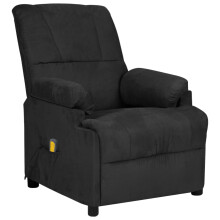 vidaXL Massagesessel Schwarz Mikrofasergewebe