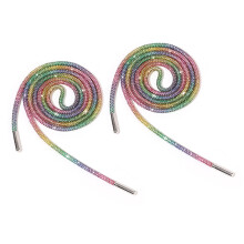 Rhinestone Shoelaces 140cm Glitter Round Crystal