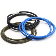 Trash Can Bands Set of 6 Black Blue Green Elastic Rubber