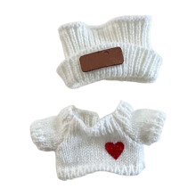 Crochet Doll Clothes Set White for 17cm Dolls