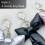 Bowknot keyring with pearl bow pendant for handbag wallet 4