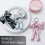 Bowknot keyring with pearl bow pendant for handbag wallet 5