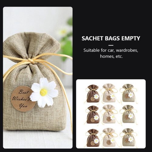 Drawstring Sachet Bags Empty Assorted Colors 9 pcs 2
