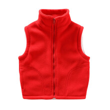 Kids Sherpa Fleece Vest Padded Full-Zip Warm Waistcoat with