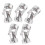 RC Car Universal Joint Coupler 45 Degree Rotation 5 Pcs 6
