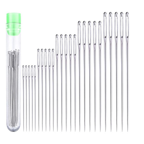 Hand Sewing Needle Set with Large Eye 25 pcs 5 Sizes
